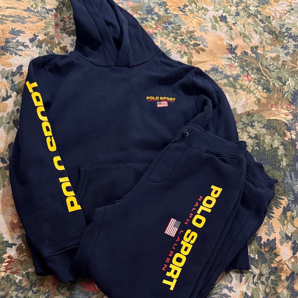 Ralph Lauren Polo Sport Navy Set with Yellow Logo
